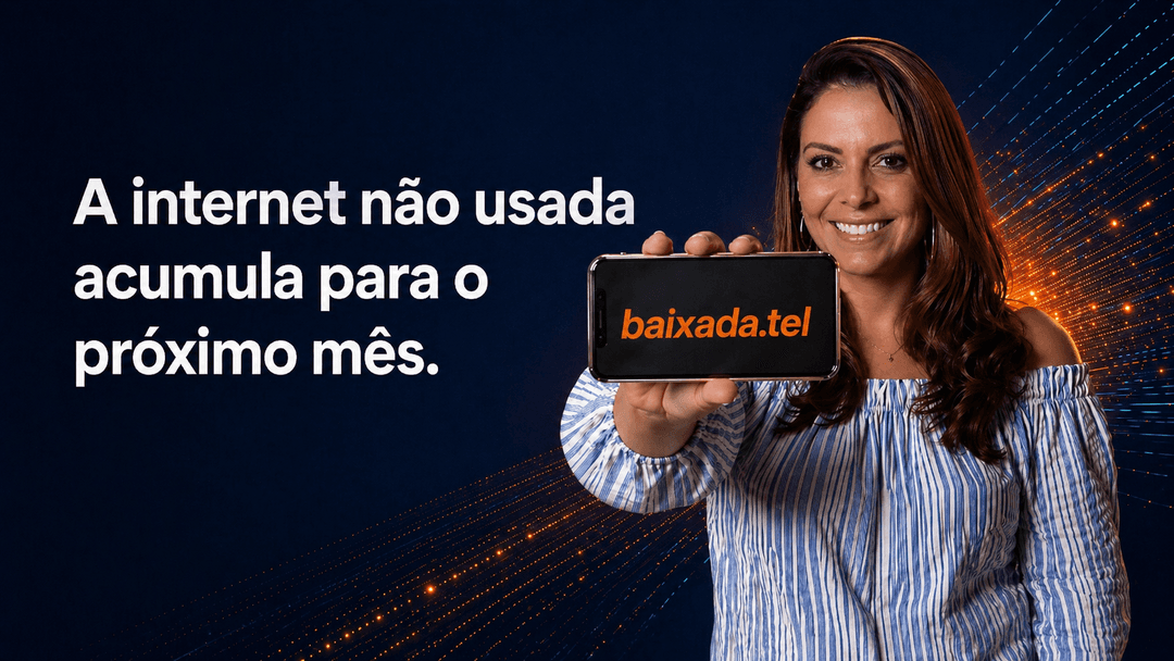 A internet não usada acumula para o próximo mês